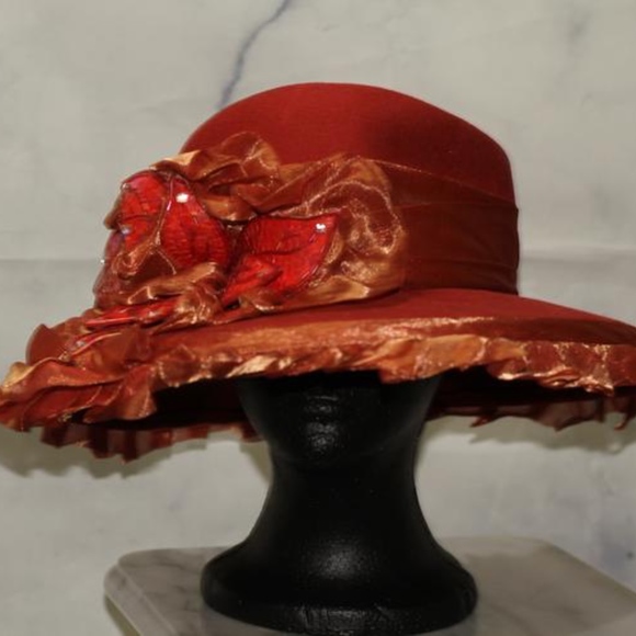 Mr. Hi Classic Burnt Orange Wide Brim Ha main image 5